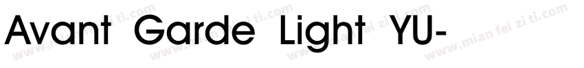 Avant Garde Light YU字体转换